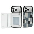 thumbnail image 1 of Blue Geometric Art, Black And White Blue Leather Wallet Case for iPhone 17 Pro Max Wallet Case Card Holder Flip, 1 of 8