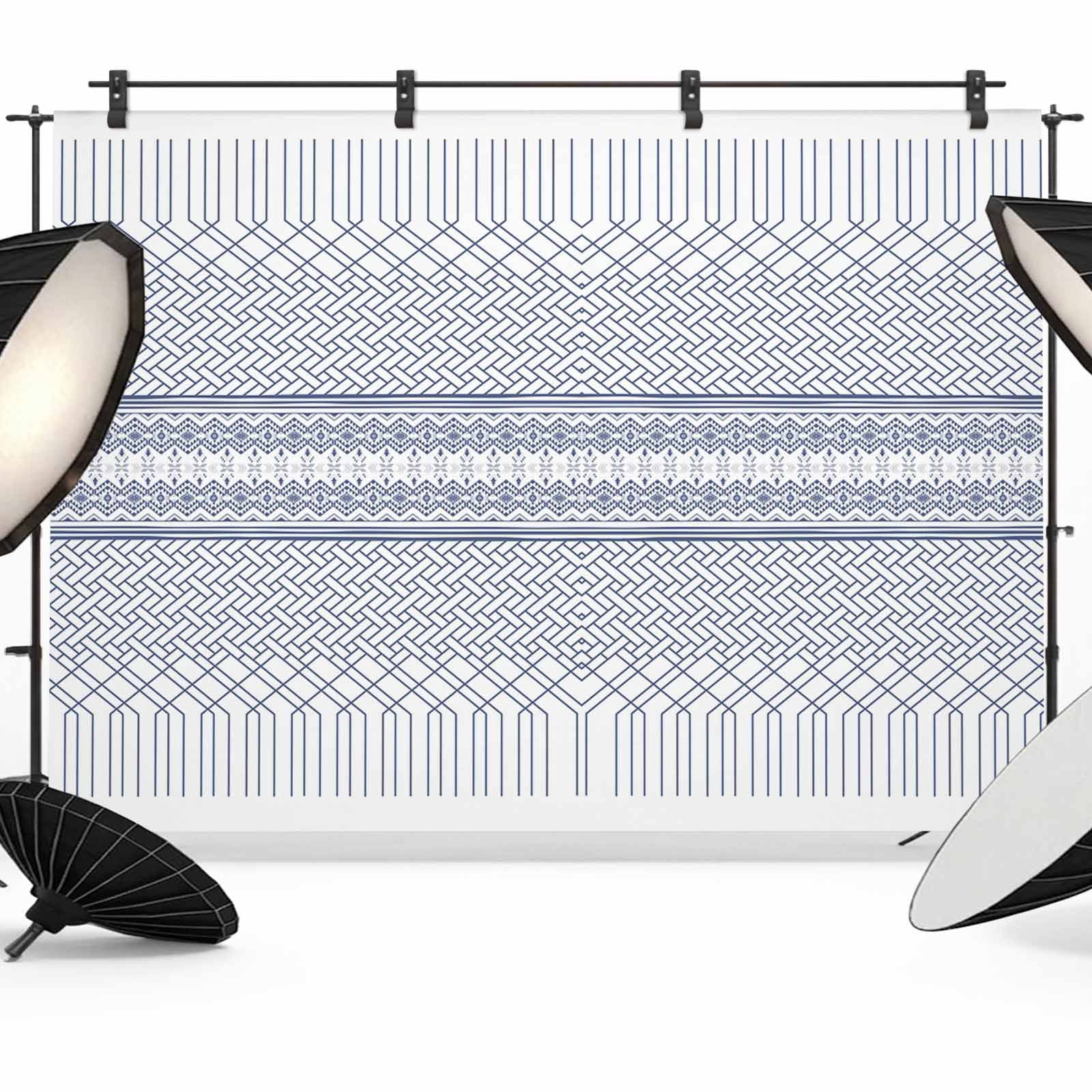 Blue Geometric Backdrop for Photoshoot,Photography Photo Studio ...