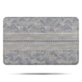 thumbnail image 1 of Blue Geometric Chevron Dot Pattern Bathroom Rugs Mat,Non Slip Microfiber Bathroom Rug,Rubber Backing,Soft Bathroom Mats for Bathroom Floor,Tub and Shower,17x27in(43x68cm), 1 of 5