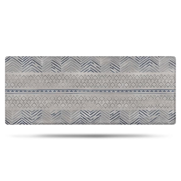 Blue Geometric Chevron Dot Pattern Bathroom Rugs Mat,Non Slip Microfiber Bathroom Rug,Rubber Backing,Soft Bathroom Mats for Bathroom Floor,Tub and Shower,60x24in(150x60cm)