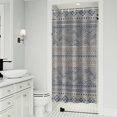 thumbnail image 1 of Blue Geometric Chevron Dot Pattern Shower Curtain 36"x72" ,Bathroom Decorative Shower Curtains Set with 12 Hooks,Modern Waterproof Washable Shower Curtain, 1 of 6