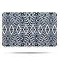 thumbnail image 1 of Blue Geometric Diamond Triangle Pattern Bathroom Rugs Mat,Non Slip Microfiber Bathroom Rug,Rubber Backing,Soft Bathroom Mats for Bathroom Floor,Tub and Shower,20x32in(50x80cm), 1 of 4