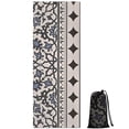thumbnail image 1 of Blue Geometric Flower Diamond Pattern Hot Yoga Mat Towel Non Slip for Hot Yoga - Quick-Drying Yoga Mat Cover with 4 Corner Pockets with Travel Bag - Hot Yoga Towel Non Slip 74"x26", 1 of 6