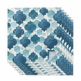 thumbnail image 1 of Blue Geometric Moroccan Cloth Napkins, Abstract Art Blue Ombre Modern Washable and Reusable Dinner Napkins Set of 6, Table Napkin for Kitchen Party Birthday Wedding Hotel Housewarming 20"x20", 1 of 9