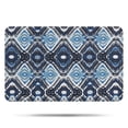 thumbnail image 1 of Blue Geometric Pattern Bathroom Rugs Mat,Non Slip Microfiber Bathroom Rug,Rubber Backing,Soft Bathroom Mats for Bathroom Floor,Tub and Shower,17x27in(43x68cm), 1 of 4