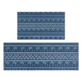thumbnail image 1 of Blue Geometric Pattern with Elephants Kitchen Rugs Sets Of 2,Anti Fatigue Kitchen Mat Rugs Non Slip Washable,Decorative Kitchen Floor Mats for Kitchen,Sink,Laundry,17"x30"+17"x47", 1 of 7