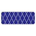 thumbnail image 1 of Blue Geometric Quatrefoil Pattern Kitchen Rug Mat,Kitchen Runner Rugs Non Skid Washable,Decorative Kitchen Floor Mats for Kitchen,Sink,Laundry,17"x47.2", 1 of 7
