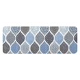 thumbnail image 1 of Blue Geometric Quatrefoil Pattern Kitchen Rug Mat,Kitchen Runner Rugs Non Skid Washable,Decorative Kitchen Floor Mats for Kitchen,Sink,Laundry,17"x47.2", 1 of 7