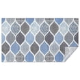 thumbnail image 1 of Blue Geometric Quatrefoil Pattern Rectangle Tablecloth 60"x102",Waterproof Polyester Rectangle Table Cloth, Wipeable Spillproof Polyester Tablecloth for Dining, Camping, Indoor and Outdoor, 1 of 6