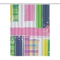 thumbnail image 1 of Blue Geometric Shower Curtain for Bathroom Bath Curtain Polyester Fabric Waterproof Bathroom Curtain with 12 Hooks, 1 of 7