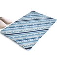 thumbnail image 1 of Blue Geometric Stripe Pattern Flannel Non Slip Door Rugs,Washable Door Mats Indoor,Decorative Door Mats,Dirt-Resistant and Absorbent Doormat for Entrance,Bedroom,Kitchen,Bathroom,23.5x16in(60x40cm), 1 of 5