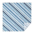 thumbnail image 1 of Blue Geometric Stripe Pattern Square Tablecloth,Waterproof Square Table Cover,Wipeable Spillproof Washable Table Cover for Home Kitchen Party Decor 52"x52"(132x132cm), 1 of 6