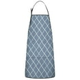 thumbnail image 1 of Blue Geometric Striped Pattern Apron-Garden Aprons for Women with Pockets-Cotton Linen Waterproof Kitchen Cooking Gardening Aprons Adjustable for Kitchen,Cooking,BBQ and Salon 33x27 Inch, 1 of 7