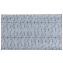 Blue Geometric Striped Pattern Door Rugs,Washable Non Slip Door Mats Indoor,Decorative Door Mats,Entry Mat Indoor for Entrance,Bedroom,Kitchen,Bathroom,17"x30"