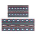 thumbnail image 1 of Blue Geometric and Striped Pattern Kitchen Rugs Sets Of 2,Anti Fatigue Kitchen Mat Rugs Non Slip Washable,Decorative Kitchen Floor Mats for Kitchen,Sink,Laundry,17"x30"+17"x47", 1 of 7