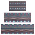 thumbnail image 1 of Blue Geometric and Striped Pattern Kitchen Rugs Sets Of 3,Kitchen Runner Rugs Non Skid Washable,Decorative Kitchen Floor Mats for Kitchen,Sink,Laundry,17"x30"+ 17"x47" + 17"x59", 1 of 6