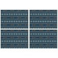 thumbnail image 1 of Blue Geometric Striped Pattern Summer Placemats Table Placemats Set Of 4-Linen Kitchen Washable Placemats Table Mats 11.8"x17.7" Non-Slip Heat Resistant, 1 of 6