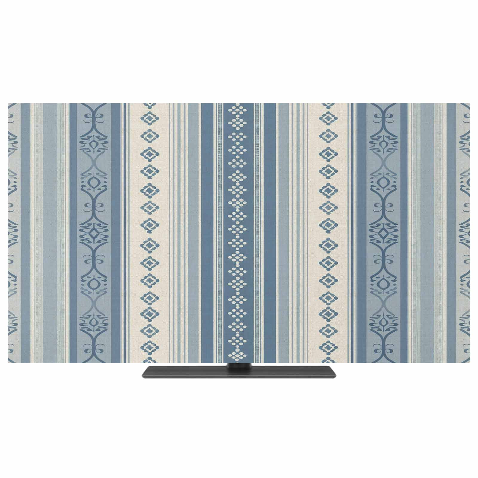 Blue Geometric TV Dust Cover,Stretchable TV Screen Desktop Computer ...