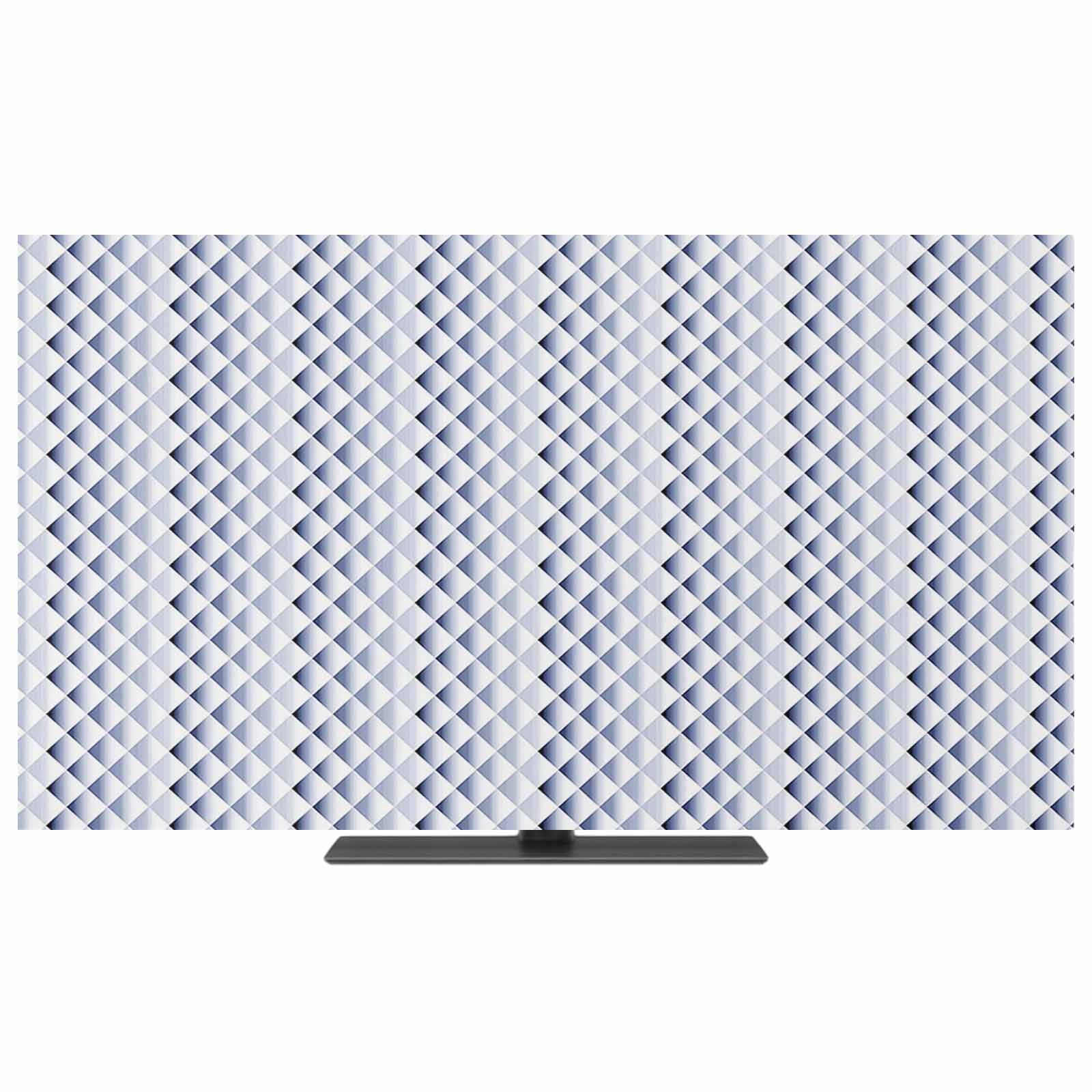 Blue Geometric TV Dust Cover,Stretchable TV Screen Desktop Computer ...