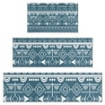 thumbnail image 1 of Blue Geometric Triangle Arrow Pattern Kitchen Rugs Sets Of 3,Kitchen Runner Rugs Non Skid Washable,Decorative Kitchen Floor Mats for Kitchen,Sink,Laundry,17"x30"+ 17"x47" + 17"x59", 1 of 6