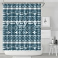 thumbnail image 1 of Blue Geometric Triangle Arrow Pattern Shower Curtain 72"x84" ,Bathroom Decorative Shower Curtains Set with 12 Hooks,Modern Waterproof Washable Shower Curtain, 1 of 6