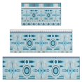 thumbnail image 1 of Blue Geometric Triangle Diamond Pattern Kitchen Rugs Sets Of 3,Kitchen Runner Rugs Non Skid Washable,Decorative Kitchen Floor Mats for Kitchen,Sink,Laundry,17"x30"+ 17"x47" + 17"x59", 1 of 6