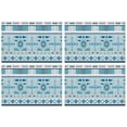 thumbnail image 1 of Blue Geometric Triangle Diamond Pattern Summer Placemats Table Placemats Set Of 4-Linen Kitchen Washable Placemats Table Mats 11.8"x17.7" Non-Slip Heat Resistant, 1 of 6