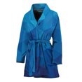 thumbnail image 1 of Blue Geometric Triangle Pattern Women Bathrobe One Size Univeral Fits Fashion Lightweight Plush Fleece Long Robe For Women, 1 of 3