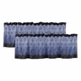 thumbnail image 1 of Blue Geometric Valances for Windows, Decorative Rod Pocket Window Valance Curtains, Ombre Modern Abstract Art Short Curtain Drapes for Kitchen/Bathroom/Living Room, 2 Panels, 54" W x 18" L, 1 of 8