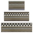 thumbnail image 1 of Blue Geometric Zigzag Checker Pattern Kitchen Rugs Sets Of 3,Kitchen Runner Rugs Non Skid Washable,Decorative Kitchen Floor Mats for Kitchen,Sink,Laundry,17"x30"+ 17"x47" + 17"x59", 1 of 6