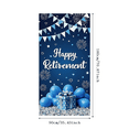 thumbnail image 1 of Blue Gift Happy Retirement Banner Decorative Fireworks Balloon for Retirement Party Celebration Office Decoration Event, 1 of 8