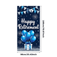 thumbnail image 1 of Blue Gift Happy Retirement Banner Decorative Fireworks Balloon for Retirement Party Celebration Office Decoration Event, 1 of 8
