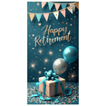 thumbnail image 1 of Blue Gift Happy Retirement Banner Decorative Fireworks Balloon for Retirement Party Celebration Office Decoration Event, 1 of 7
