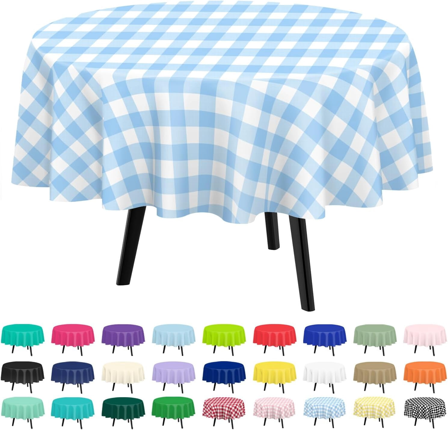 Beistle Tovaglia A Quadri In Plastica - 137x274 Cm, Rettangolare, Per Feste E Eventi, Copritavolo Decorativo (1 Pezzo) - 4