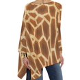 thumbnail image 1 of Blue Giraffe Skin Print T-Shirt Casual Loose Long Sleeve T-Shirts Printed Aesthetic Tee Shirt Women Autumn Tees Big Si, 1 of 7
