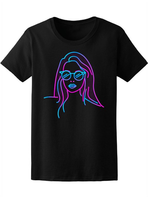 Blue Girl In Sharp Effect T-Shirt Women -Image by Shutterstock, Female Large