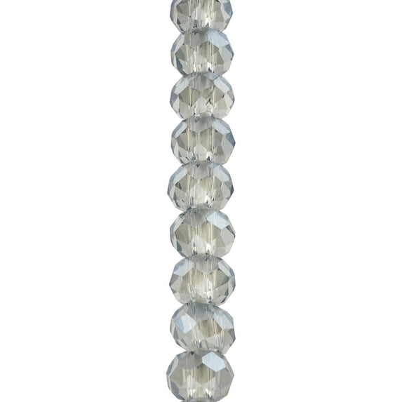 Blue Glass Faceted Rondelle Beads by Bead Landing