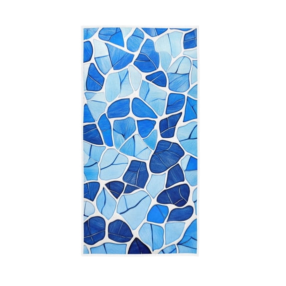 Blue Glass Gradient Face Towel Absorbent Hand Towels Bath Sport Gym