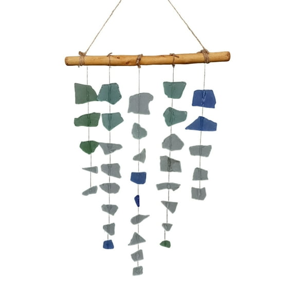 Blue Glass Sea Wind Chimes For Outside Bohemian Beach Party Wedding Decor