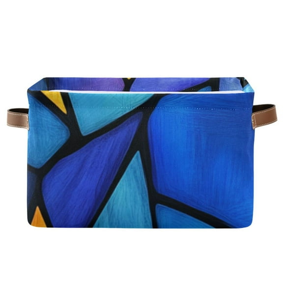 Blue Glass Stars Storage Bins Baskets With Handles Storage Box Clothes Organizer Organization Toys