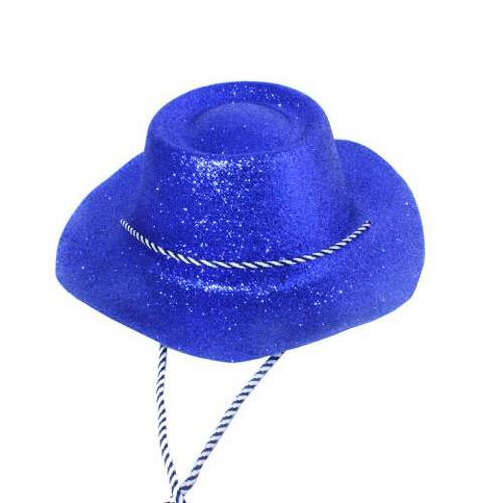 Blue Glitter Cowboy Hat