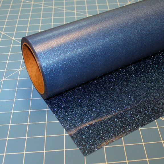 Blue Glitterflex Ultra 19.5" x 10' Roll Glitter, Heat Transfer Vinyl, HTV