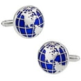 thumbnail image 1 of Blue Globe Geography Travel Cufflinks with Presentation Box, 1 of 1