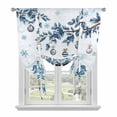 thumbnail image 1 of Blue Gnomes Christmas Balloon Curtains for Bedroom/Front Door/Bathroom, Xmas Ball Gifts Botanical Snowflake Tie Up Curtains 63 Inch Length Light Filtering Kitchen Curtains Shades for Windows 46"x63", 1 of 8
