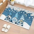thumbnail image 1 of Blue Gnomes Christmas Bathroom Rug Washable 2x3 Entryway Rug Non Slip Xmas Snowflake Ball Winter Tree Gifts Front Door Mat Low Pile Indoor Doormat Throw Floor Carpet for Kitchen Bedroom Entrance, 1 of 8
