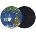 thumbnail image 1 of Blue Gnomes Christmas Coasters Set of 2, Absorbent Coasters for Drinks, Xmas Tree Weeping Balls Snowflake Coaster for Desk Coffee Table Protection, Home Decor House Warming Gifts 4", 1 of 8