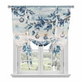 thumbnail image 1 of Blue Gnomes Christmas Tie Up Curtains for Windows, Adjustable Balloon Window Shades, Xmas Ball Snowflake Gifts Botanical Winter Kitchen Window Treatments Farmhouse Short Curtains 42"x45", 1 of 8