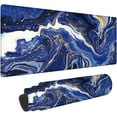 thumbnail image 1 of Blue and Gold Abstract Marble Gaming Mouse Pad Large Mouse Mat XL Desk Mat Extended Mouse Mat Non-Slip Laptop Computer Keyboard Mouse Pad for Office & Home 31.5x11.8 Inch, 1 of 6