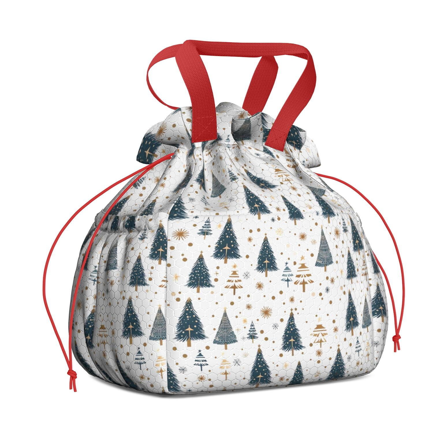 Insulated Lunch Bag For Adults - 9 Can Capacity Winter Themed Hot & Cold Food Carrier