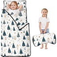 thumbnail image 1 of Blue and Gold Christmas Tree Pattern Toddler Nap Mats for Kids Preschool,50"x20" Sleeping Mat Bag or Kids,Toddler Sleeping Bag,Toddler Nap Mat or Daycare, 1 of 6